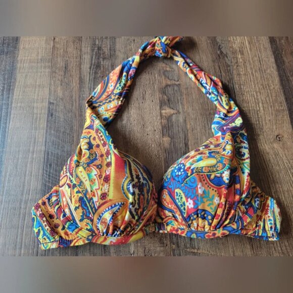 Venus Navy Orage Paisley 2 Piece Set Bikini Swimsuit - Picture 8 of 11